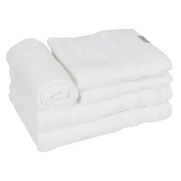 Jogo de Toalha de Banho Karsten Unika Branco 5 Peças 100% Algodão 86x150cm