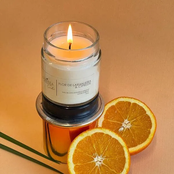 Vela Aromática Flor De Laranjeira E Cipreste, imagem 1 de 2