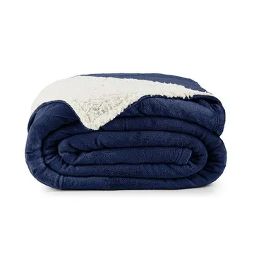 Cobertor Coberta Fênix King Sherpa Pele De Carneiro Mantinha Flannel Azul Marinho