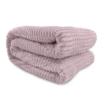 Cobertor Solteiro Flannel Mont-Blanc Poliéster Rosê Andreza Enxovais