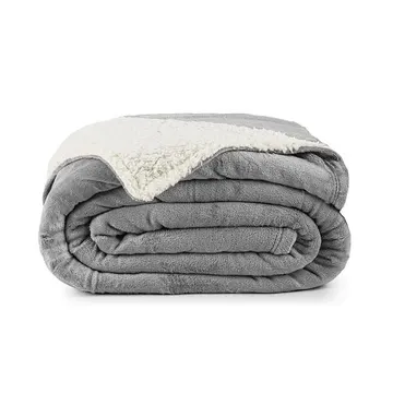 Cobertor Coberta Fênix King Sherpa Pele De Carneiro Mantinha Flannel Cinza