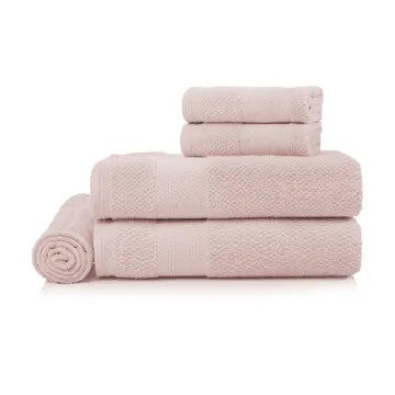 Jogo de Toalha de Banho Karsten Empire Rose 4 Peças 100% Algodão 70x135cm