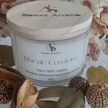 Vela Aromática Flor De Cerejeira Sweet Aromas 90g