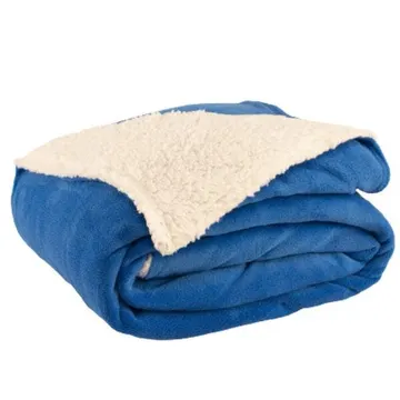 Cobertor Solteiro Canada Mantinha/sherpa 2 Peças - Azul Royal - 100% Poliéster
