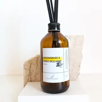 Difusor De Varetas Aromatizador De Ambiente Lemongrass E Limão Siciliano