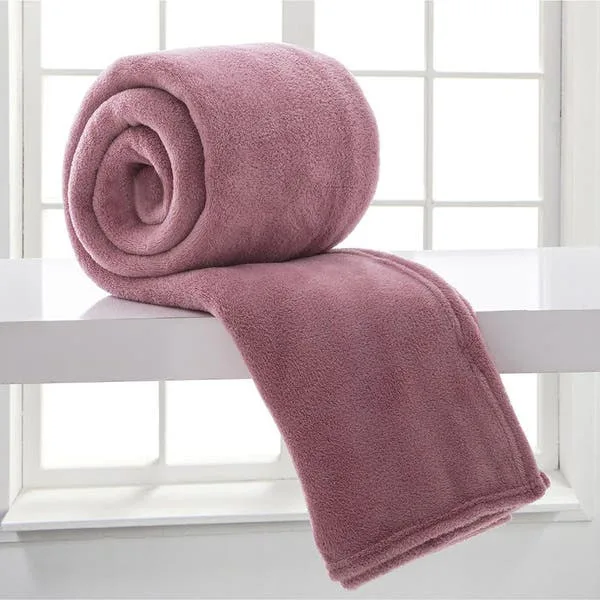 Cobertor Manta Aconchego Solteiro Ultrasoft Dupla Face - Rosê - 100% Poliéster, imagem 1 de 3